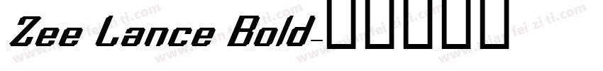 Zee Lance Bold字体转换